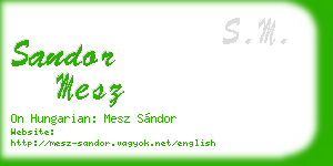 sandor mesz business card